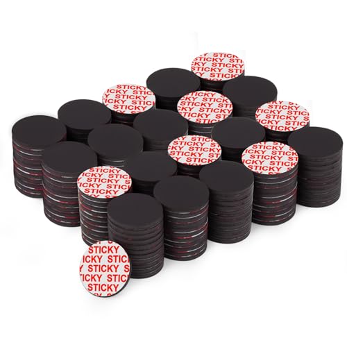 Image of Towjug Magnetic Dots with Adhesive Backing (Diameter 1.2 inch x 0.08 inch), 240 Pieces Anisotropy Circle Magnets for DIY, Art Projects, Whiteboards & Fridge