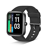 jikko smart watch built in alexa 1 69 inch touch screen heart rate monitor and pedometer clock stopwatch 5atm waterproof fitness tracker men s and women s watch android iphone