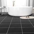 Peel and Stick Floor Tile 40-Pack 40 Sq.Ft Matte Pattern Flooring, 12” x 12” Self Adhesive Vinyl Flooring DIY for Kitchen, Bathroom, Laundry, Pure Black