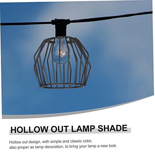 Image of Hollow Out Pendant Lampshade Hanging Lamp Shade for Rustic Farmhouse Decor Lamp Shades Replacement Accessory