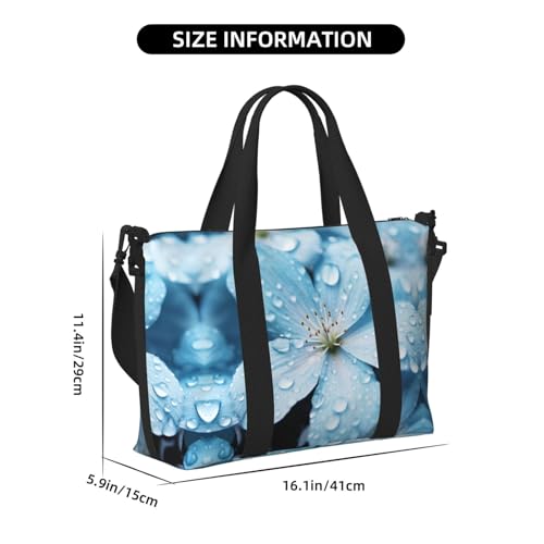 Blue Flower print Crossbody Travel Bags Fashion Travel Bags Items Travel Bags Tote Bags4