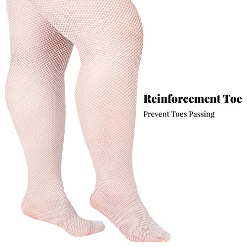 Image of Moon Wood Plus Size Fishnet Stockings Womens Sheer Silicone Lace Top Stay Up Lingerie Fishnets Thigh Highs Stockings