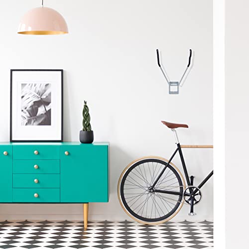 Relaxdays Fahrrad Wandhalterung, klappbar, Tragkraft 25 kg, Wohnung & Keller, 11x31x33 cm, Fahrradhalter, schwarz/Silber