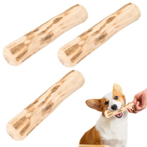 ZYEKIU 3 Pezzi Legno di Caffe per Cani, Robusto Giocattolo da Masticare, Denti Sani, Masticativi Naturali per Can, Alternativa Sicura alle Ossa di Animali, Non si Scheggia, Ipoallergenico