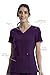 Cherokee Women's Medical Scrub Top Iflex V-Neck Knit Panel Top Plus Size CK605, 2XL, Eggplant