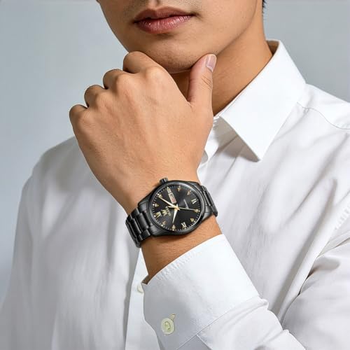 Image of OLEVS Automatic Watches for Men Self Winding Mechanical Classic Diamond Business Luxury Dress Stainless Steel Waterproof Calendar Mens Watch