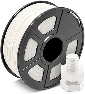 SUNLU ABS Filament 1.75mm for FDM 3D Printer, 1KG(2.2LBS) ABS 3D Filament Accuracy +/- 0.02 mm, White