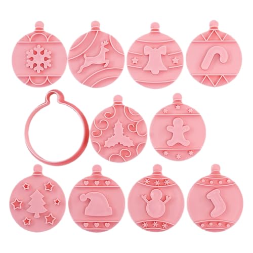 Set of 10 Christmas Cookie Cutters Dishwasher Safe for Easy Cleanups