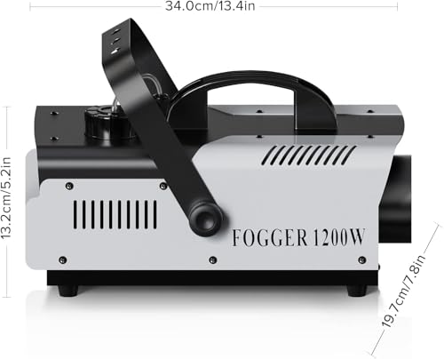 Image of DaBeatz Fog Machine 1200W with Wireless Remote Control & 6 Colorful LED Lights - Professional Smoke Machine for Halloween, Christmas, Wedding, DJ Party, Stage & Outdoor Events