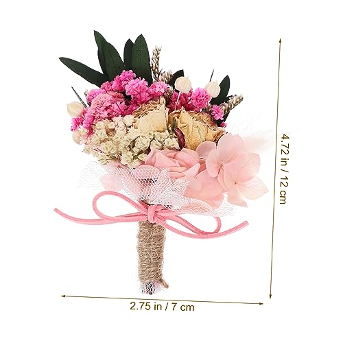 Boutonniere mini floral seca para boda miniatura 6
