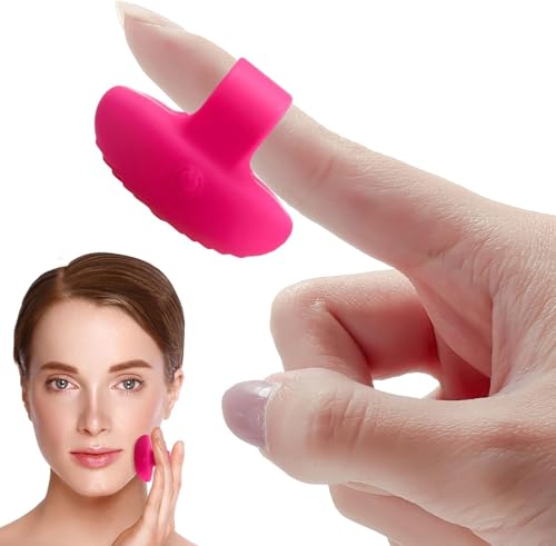 Mini Facial & Eye Massage Tool USB Rechargeable Fingertip Handheld Waterproof Face Massager Multifunctional Portable Eye Jaw Finger and Body Massager Relieves and Tighten Facial Muscle