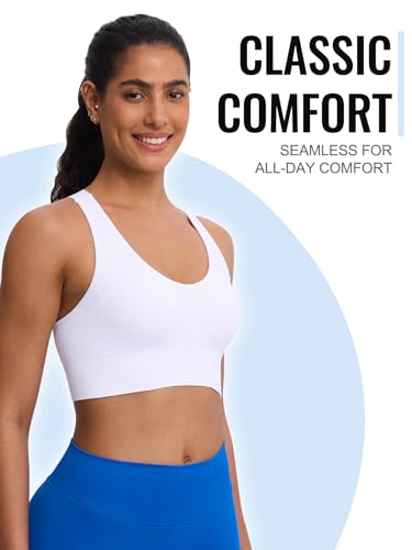 Image of Sports Bras for Women High Support, Multipack Padded Supportive Criss Cross Back Wireless Running Yoga Workout Bra