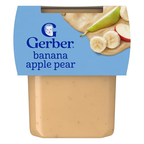 Gerber Stage 2 Banana Apple Pear Baby Food, 4 Oz, 16 Pack