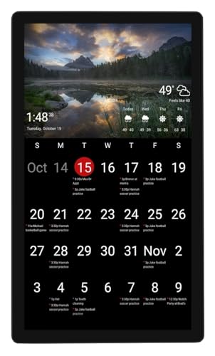DAKboard Touchscreen Wall Display 22' - Shared Family Calendar & Organizer, Smart Home Dashboard...
