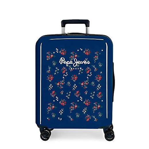 Pepe Jeans Taking off Maleta de cabina Azul 38x55x20 cms Rígida ABS Cierre TSA 38.4L 2,9Kgs 4 Ruedas dobles Equipaje de Mano