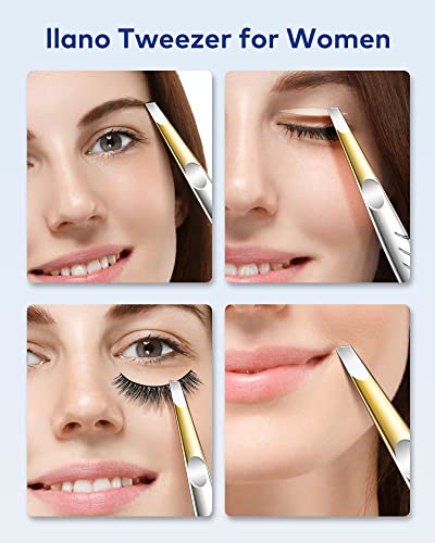 Tweezers, High Precision Bevel Tip Professional Eyebrow Tweezers, Surgical Grade Stainless Steel Tweezers, Eyebrow Precision Tweezers, Facial Hair Removal For Men And Women #TOP7