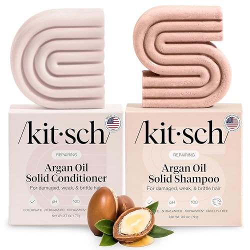Image of Kitsch Argan Oil Shampoo and Conditioner Set - Made in USA, 2 pcs