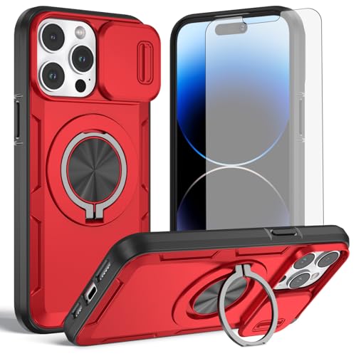 Coque iPhone 14 Pro 5G compatible charge magnétique avec vitre protection écran en verre