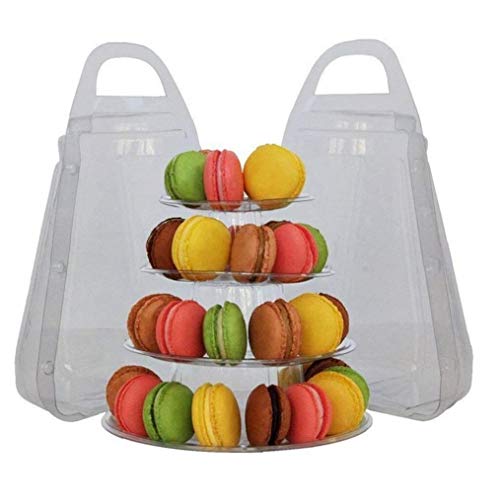 Présentoir Macaron 4 Étages | Support Gâteau Rond Empilable