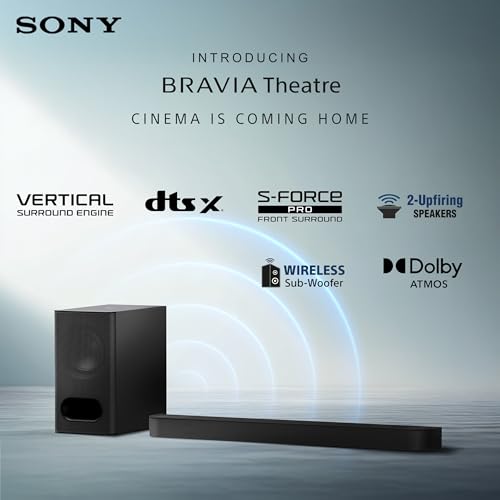 Image of Sony Bravia Theatre Bar 6 HT-BD60 5.1(3.1.2 ch) Dolby Atmos Soundbar with Wireless Subwoofer, 2-Upfiring Speakers, S-Force & Vertical Surround Engine, Bluetooth, HDMI eARC.