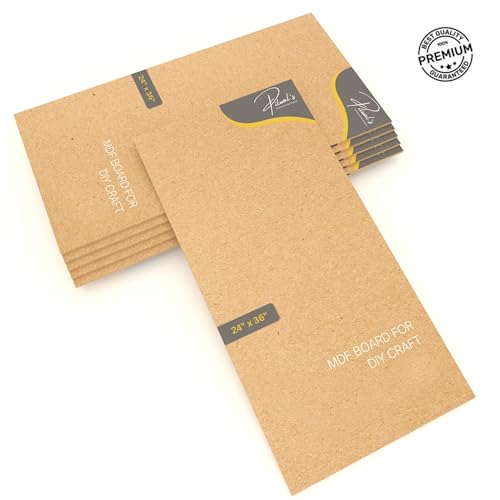 Image of Pilwal's 24 x 36 inch MDF Sheets - Smooth Unfinished MDF RECTANGLE Sheet - MDF Board Coutouts for Craft DIY Art, lippan Art, Painting, Decoupage, Resin Art, Pyrography, Laser Cutting (24 inchx36 inch inch, 1 Pieces)