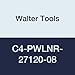 Walter Tools C4-PWLNR-27120-08 Tool Steel Boring Bar, Right Hand, 1.969" Minimum Bore Diameter, 3.937" Maximum Bore Depth, 4.724" Length