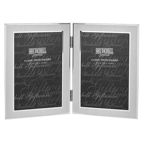 Shudehill 4x6 Double Matt Silver Plated Photo Frame