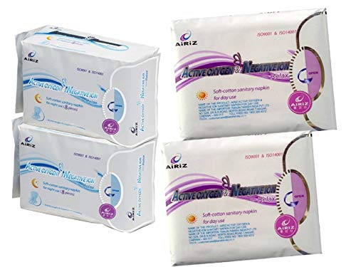 Airiz Active Oxygen and Negative Ion Soft-Cotton Sanitary Pads for Day and Night Use (36 Pieces) - Pack of 4 - Image 2
