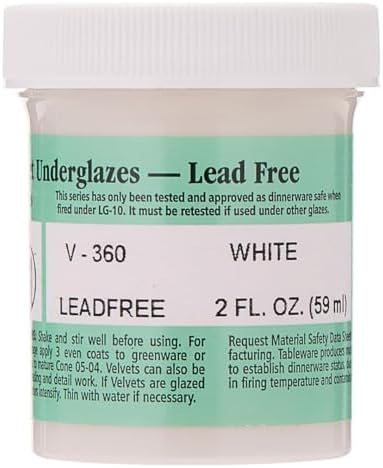 Amaco Velvet Underglaze - 2 Ounce Jar - V-360 White