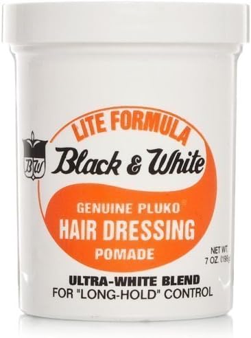Black & White Genuine Pluko Hair Dressing Pomade lift formula 200 ml