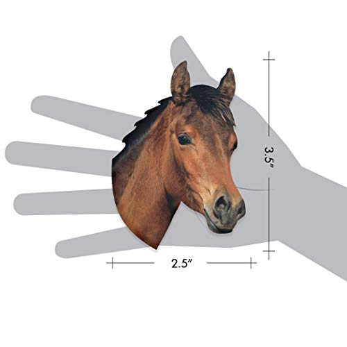 Imán decorativo cabeza de caballo 3.5" x 2.5" miniatura 2