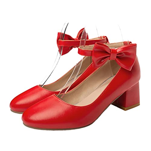 Chaussures à talons épais pour femmes élégantes avec un nœud chic BESPORTBLE