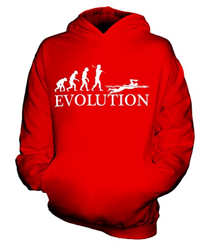 Sweat-shirt à capuche enfant natation sportive évolution cadeau idéal
