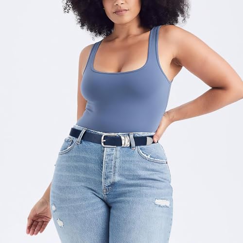 VONMELLI Women's Belt for Jeans Dress Leather Belt for Women Fashion Waist Ladies Belt with Sliver Buckle3