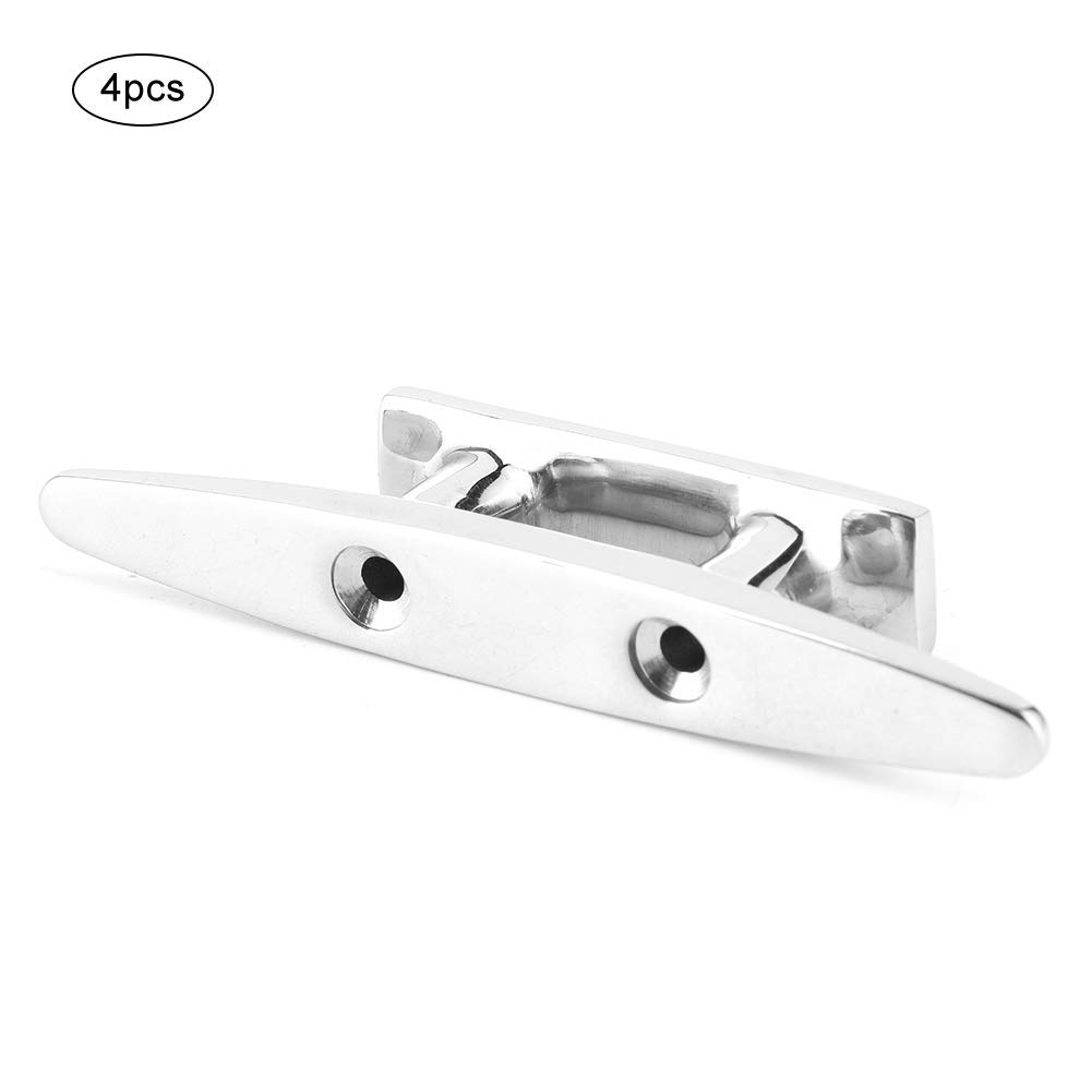 Bitta - Bitta Bitta Per Barca Adatto Per 4Pcs 100Mm/3.9In Boat Cleat,Stainless Steel Folding Cleat Boat Dock Deck Mooring Rope Cleat Accessory
