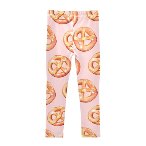 Cute Pretzel Girls Leggings,Workout Leggings for Girls Toddler Athletic Legging Size for 3-10T2