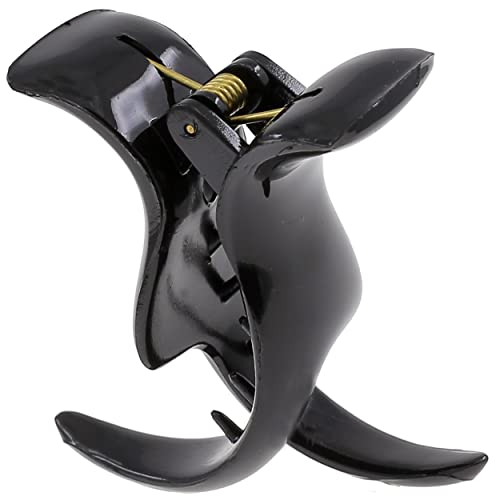 Camila Paris CP2435 French Hair Clip for Women, 2 Teeth Ponytail Holder, Black, Girls Hair Claw Clips Jaw Fashion Durable Styling Hair Accessories for Women, Strong Hold No Slip Grip, Made in France