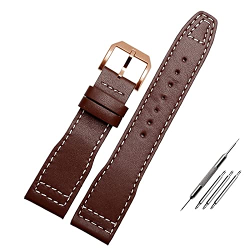 Remplacer bracelet montre usé par un cuir véritable 21mm pour IWC Pilot