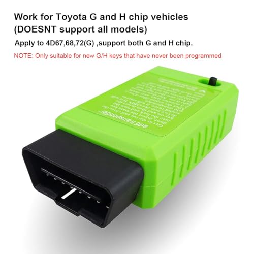 for Toyota G and H Chip Vehicle OBD Remote New Key Programming Device via OBD2 Port, Apply to 4D67,68,72(G), Dose not Support All Models