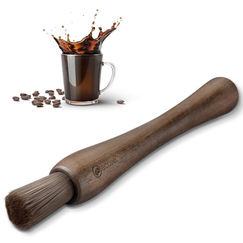 Image of ecooe Barista Brush - Vegan Coffee Brush Cleaning Brush for Coffee Grinder or Portafilter, Coffee Machine Accessories Cleaning Brush with Wooden Handle, Coffee Tool for Barista (Pack of 1)