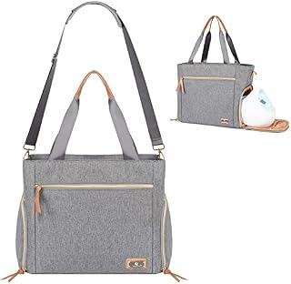 Homlynn Baby Changing Bag, Breast Pump Bag Diaper Tote Bag, Laptop Breast Pump Storage Bag for Working Moms, Fashion Shoulder Bag for Travel, Diaper Bag Gift for Mom, Waterproof