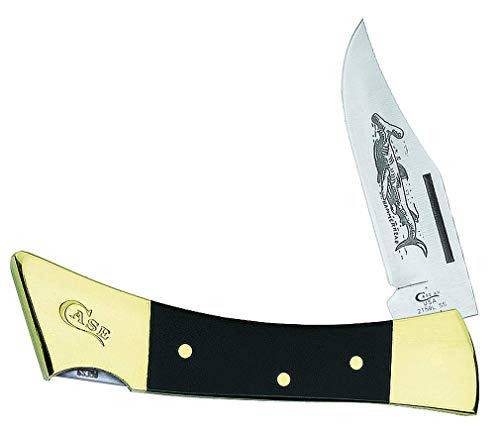 CASE XX WR Pocket Knife Hammerhead-Black Synthetic W/Leather Sheath Item #177 - (2159 L SS) - Length Closed: 5 Inches