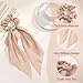 6 PCS Bow Silk Scrunchies, Hair Ties with Bows, Hair Scrunchies for Women Girls, Knotted Bows Silk Hair Ties, Satin Hair Ribbon Elastic Hair Tie, Valentine's Day Gifts