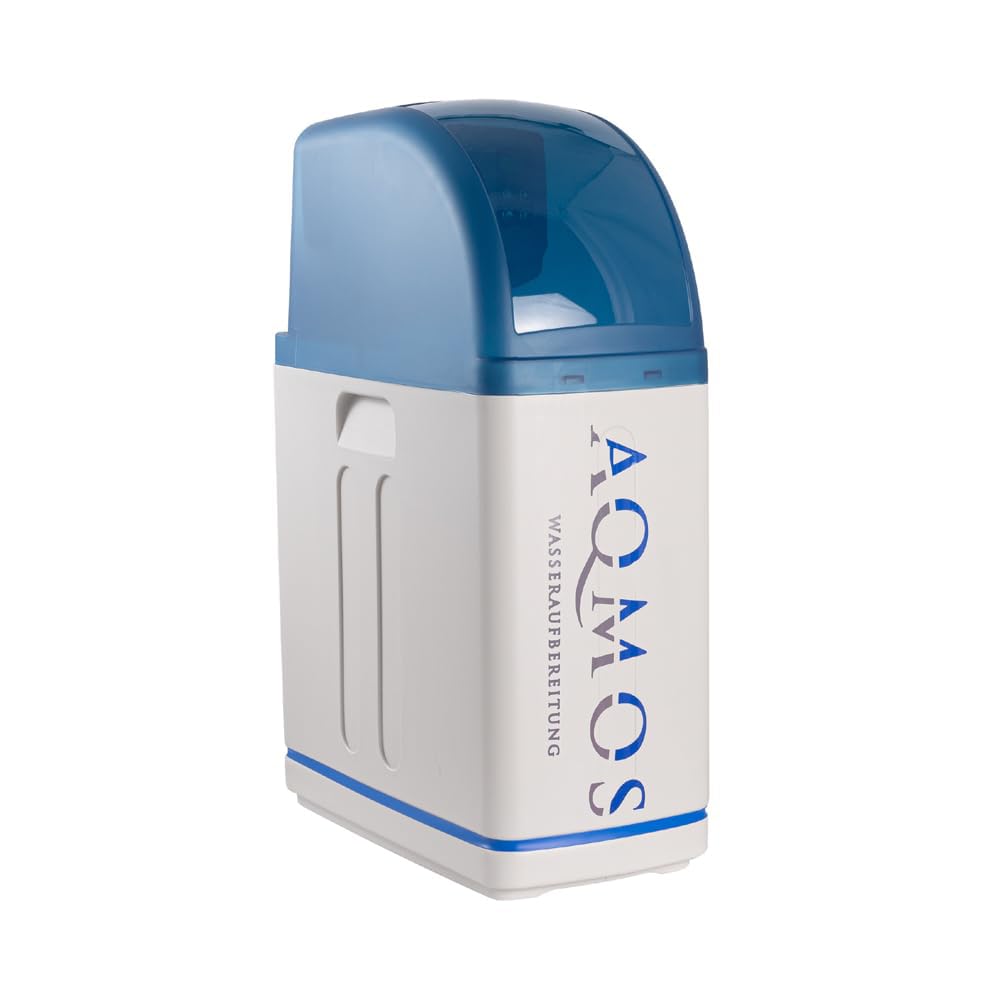 Aqmos R2D2-32 - Impianto di addolcimento dell'acqua con set di collegamento da 1” e blocco di montaggio da 1”, impianto di addolcimento dell'acqua per case fino a 5 persone, impianto anticalcare