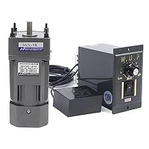 AC Speed Variable Motor Kit, Electric Single Phase Gear Motor 13 Reduction Ratio 120W Electric Variable Speed Adjustable 450RPM Motor with Controller Governor