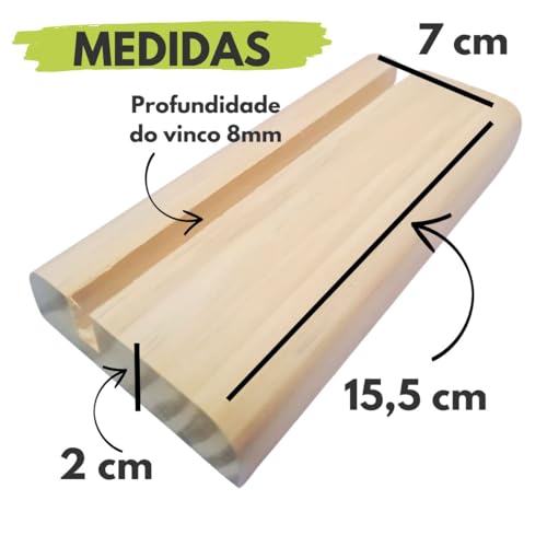 10 Suportes Madeira Pinus p/Azulejo Decorativo 15,5cm