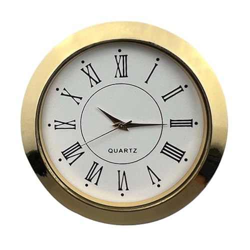 Baoblaze 2-1/8 inch (55 mm) Round Clock Insert with Roman Numerals for 50 mm Diameter Hole