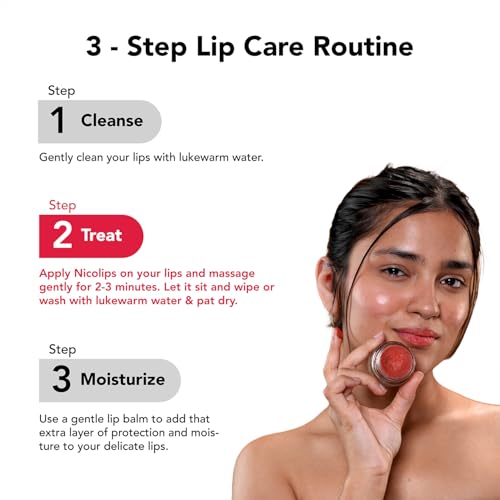 bellavita luxury nicolips lip scrub 20gm  lip balm for exfoliation amp dark lip moisturizing  with goodness of beetroot shea butter amp walnut lip scrub  lip scrubber exfoliator for women and men