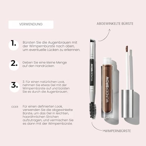 Wasserfester Augenbrauenstift und Gel von Wunderbrow