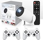 Faatchoi Portable Mini Game Video Projector, 30,000+ Preloaded Games, Android TV 11.0 Smart Projector, 360 ANSI, WiFi & Bluetooth, 1080P HD, Ideal for Home Theater, Gaming, Camping & Outdoor Movie.